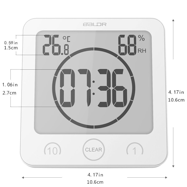 Digitalt bruseur Ur Timer SORT Black