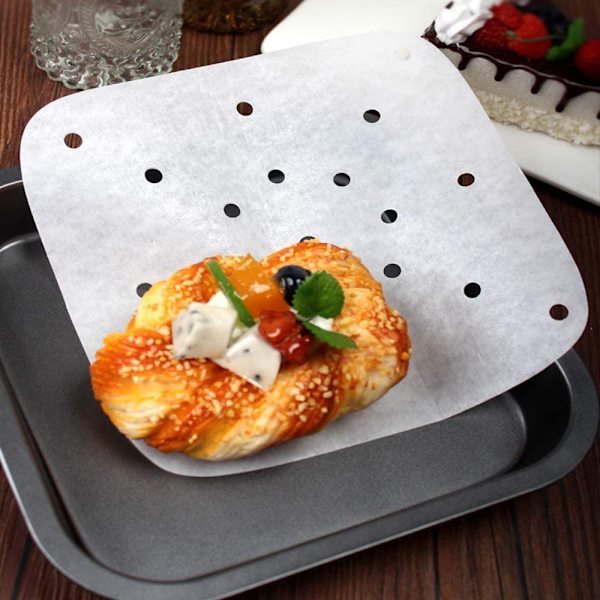 100 stk Air Fryer Liners Pergamentpapir PRIMÆR 6,5TOM Primary 6.5inch