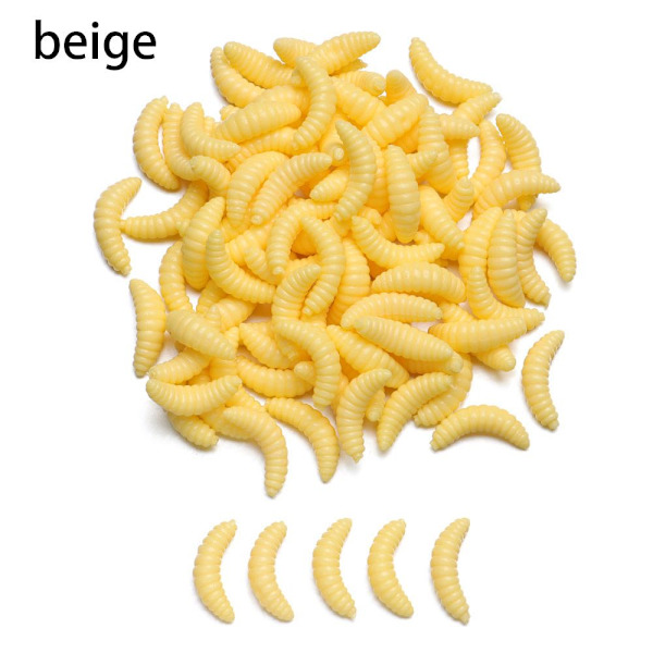100st Mask Maggot Fiskedrag BEIGE beige
