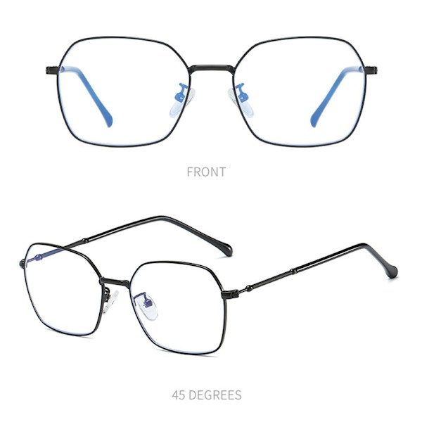 Anti-Blue Light Glasses Ylisuuret silmälasit MUSTA Black
