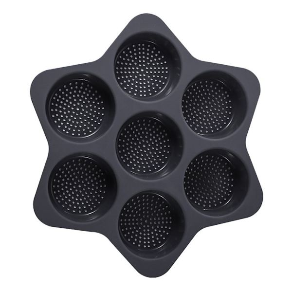 7 Cavity Hamburger Bun Mold MUSTA black
