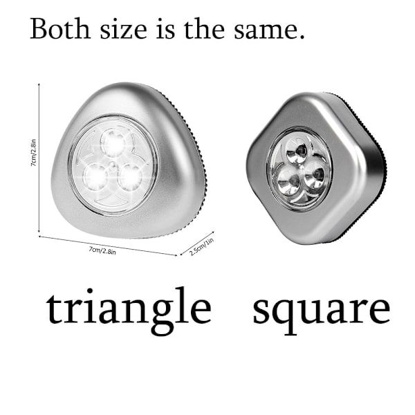 LED Nattljus Touch Lampa Ljus TRIANGLE TRIANGLE triangle