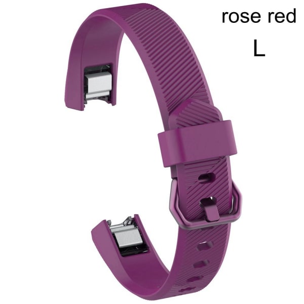 för Fitbit Alta / Alta HR Silicone Watch Band Strap ROSE RED L rose red L