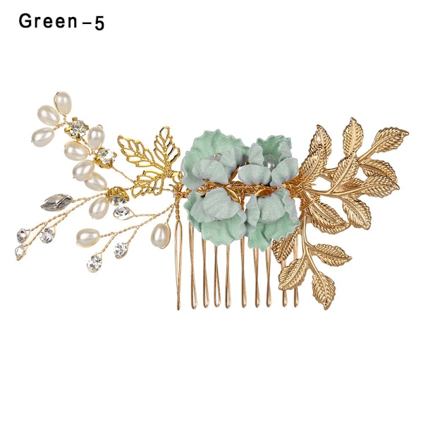 Hårkammar Blomma Hårnål Brudklämmor GRÖN 5 green 5