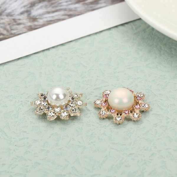 5 kpl Pearl Button tekojalokivipainikkeet 2 2