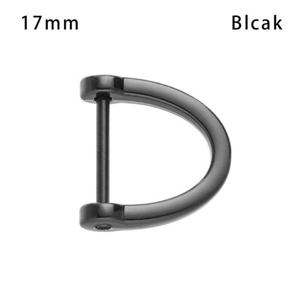 D Ringspänne SVART 17MM Black 17mm