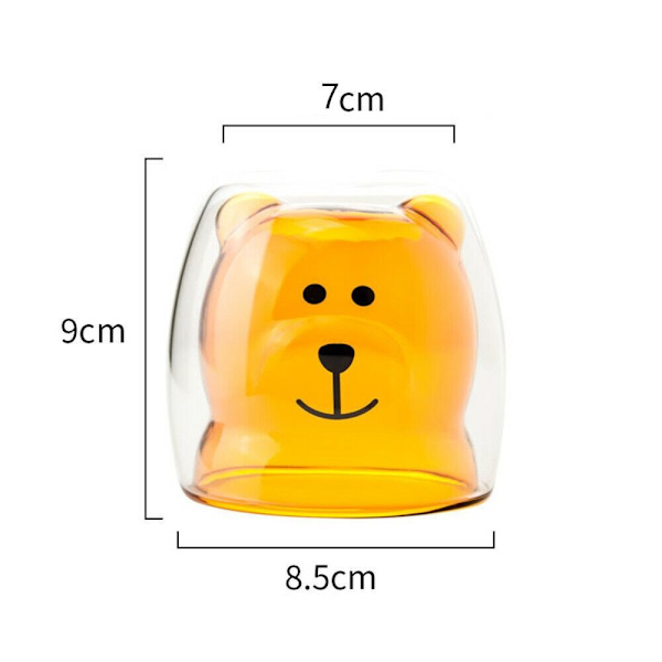 Sarjakuva kaksoislasikarhukupit LÄPINÄKYVÄT Transparent