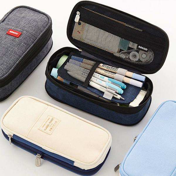 Canvas Pennfodral Case GREEN&BEIGE green&beige