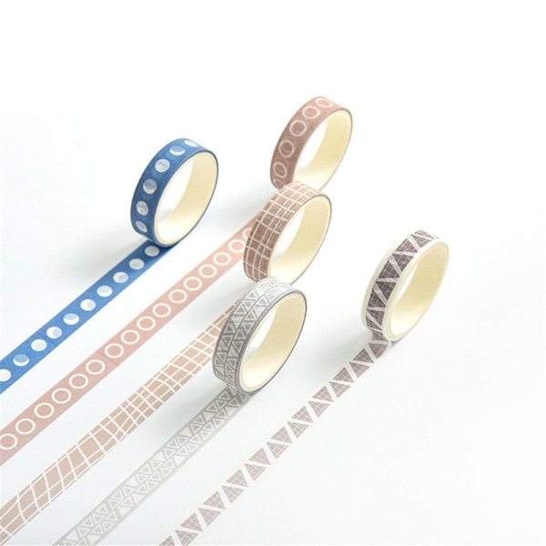 5Ruller/æske Maskeringstape Sæt Washi Tape 1 1 1