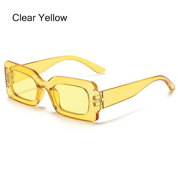 Y2K Solbriller Rektangel Solbriller KLAR GUL KLAR GUL Clear Yellow