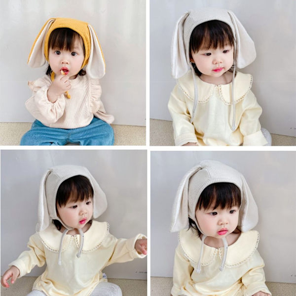 Öronlappsmössor Baby GUL yellow