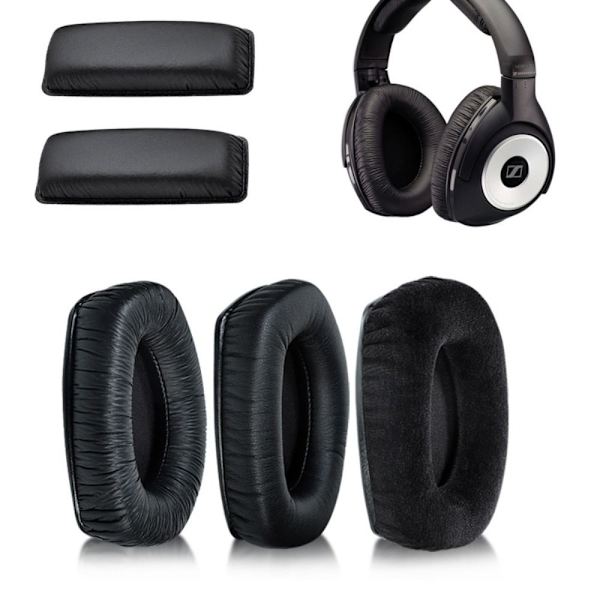 2 st/1 par öronkuddar utbytes hörlurar i läder läder hörlurar Leather Earpad