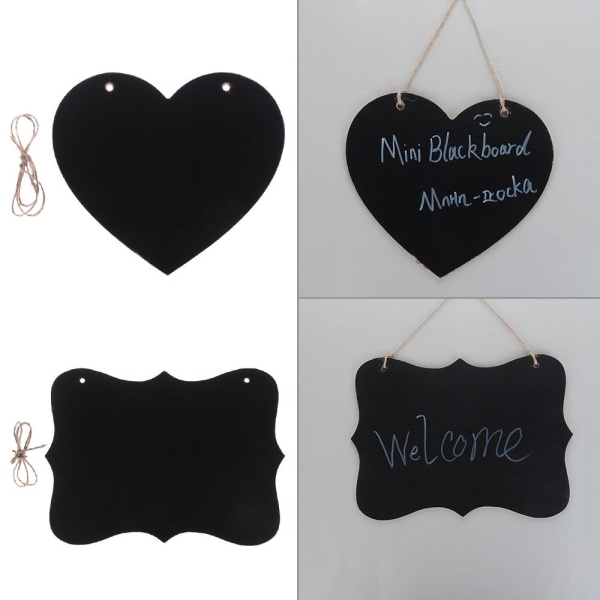 Mini-tavle Love Heart Chalkboard Beskedlabel 1 1