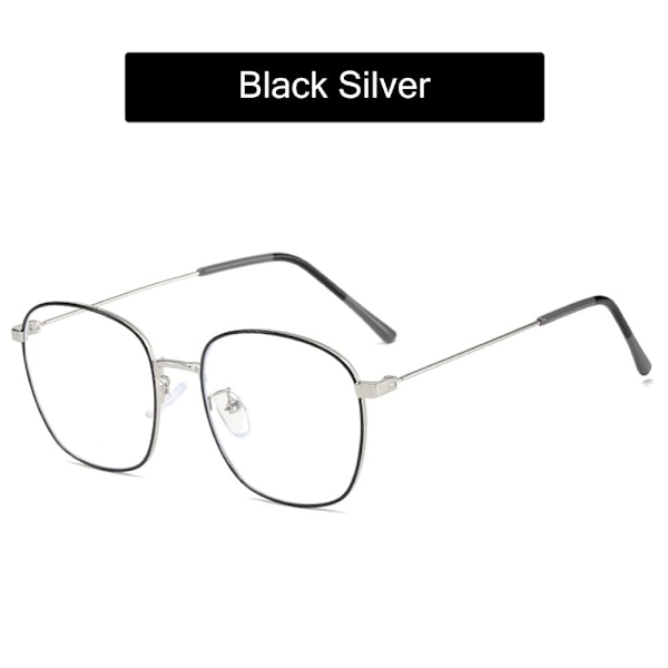 Blåljusglasögon för kvinnor Glasögonbåge SVART SILVER SVART Black Silver