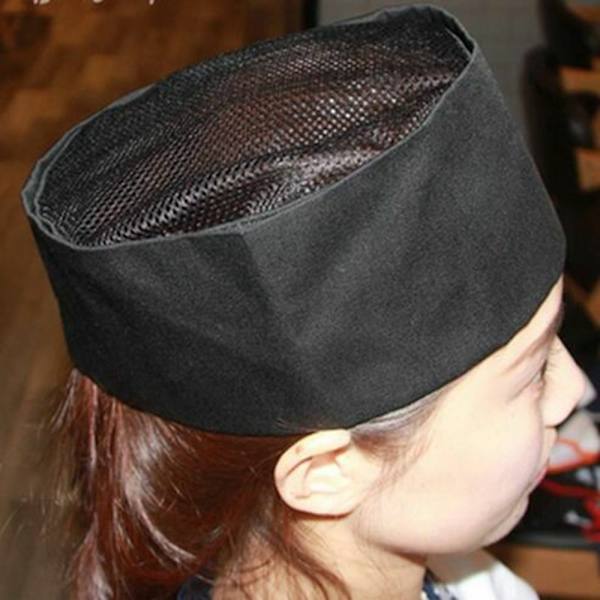Mesh Top Skull Cap Catering Chef Hatt VIT 1 1 White 1-1