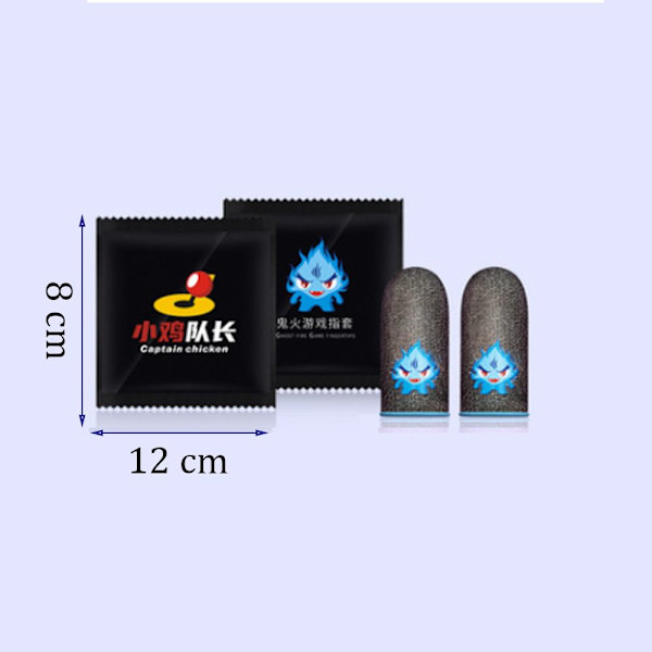 Gaming Luminous Finger Sleeve Andas fingertoppar SVART SVART Black