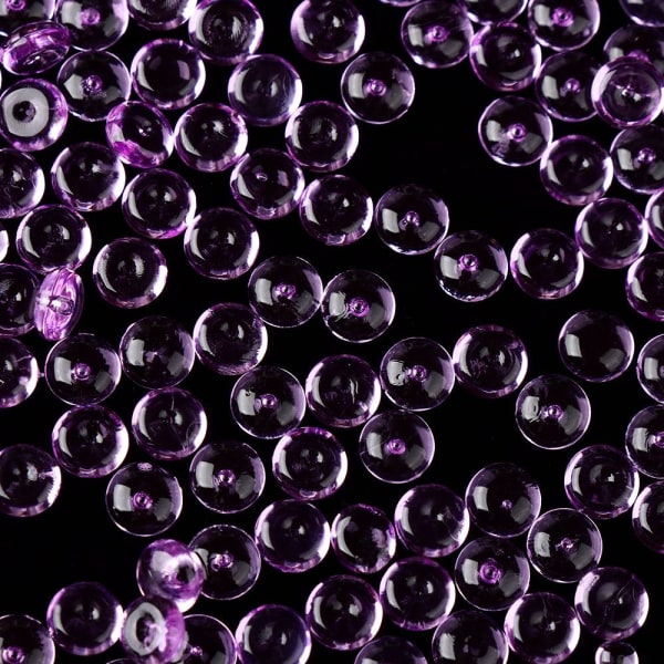 500stk Bead Fishbowl Clear LILLA purple