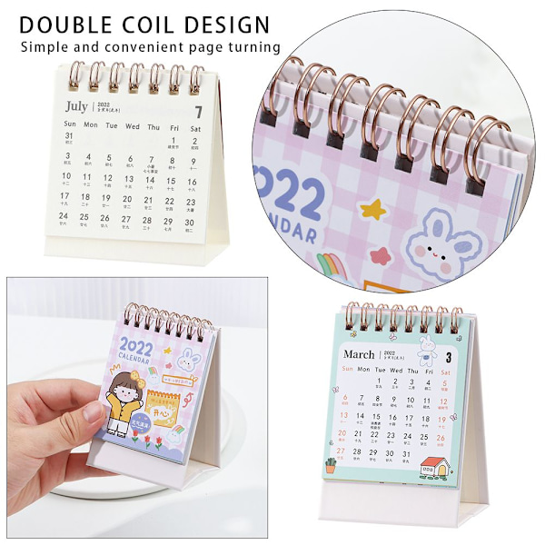 2022 Mini Desktop Calendar Scheduler 8 8