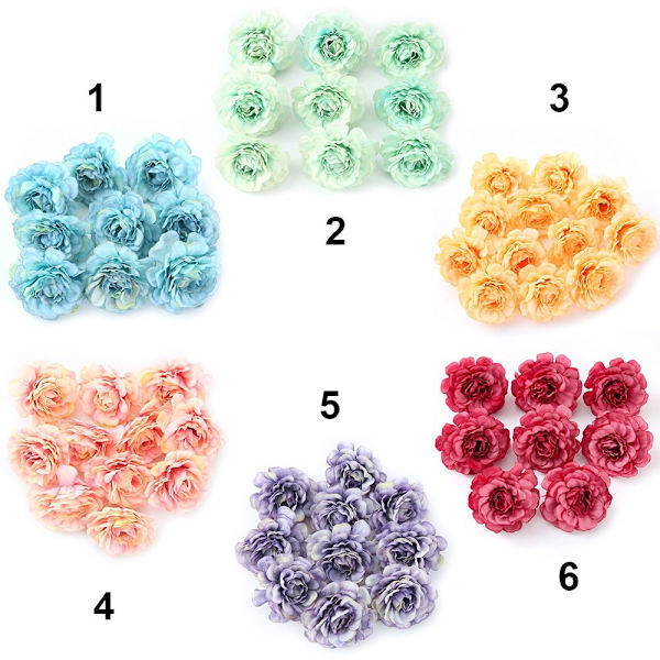 10 stk blomsterhoder kunstig peon falsk bukett 12 12