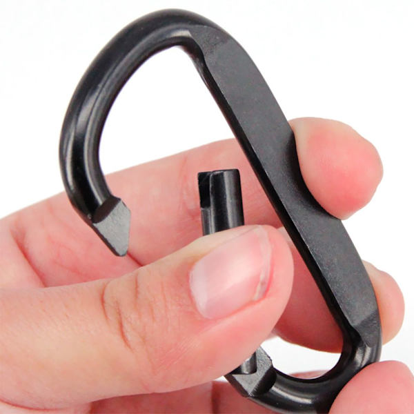 5 stk D Carabiner Snap Clip nøkkelring