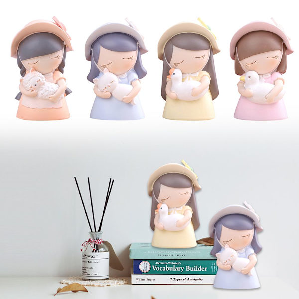 Pastoral Girl Ornaments Resin C C