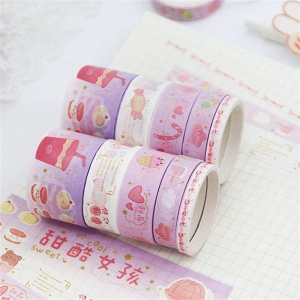 10 stk/sæt Washi Tape Sæt Scrapbogsmærkat STYLE5 STYLE5 style5