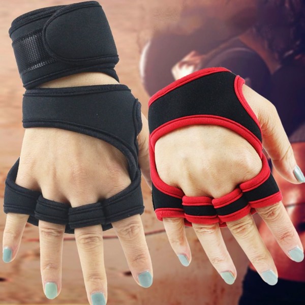 Gym Handskar Handled Träning Fitness Handskar RED XL Red XL