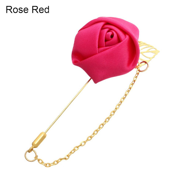 Rose Flower Broche Groom Boutonniere ROSE RED Rose Red