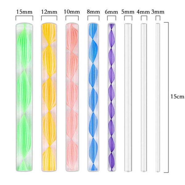 8 stk/sett Mandala Dotting Tools Clay Roller B B B