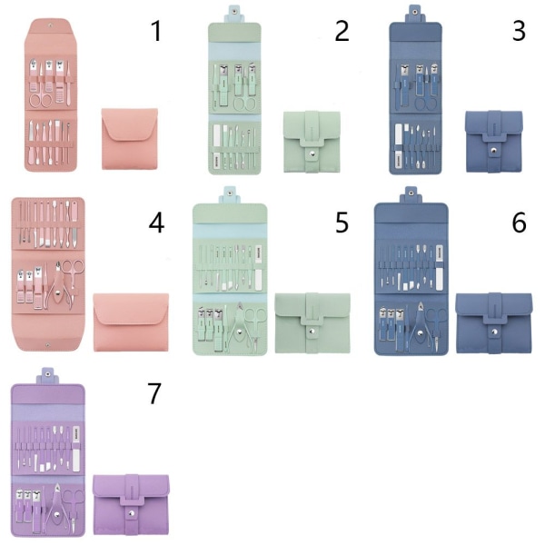 Nagelklippningsset Nagelmanikyrverktyg SET 12 ST 12 ST Green 12 pcs-12 pcs