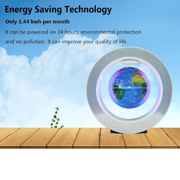 Magnetisk levitasjon Globe Verdenskart GULL EU-STOPP Gold EU Plug