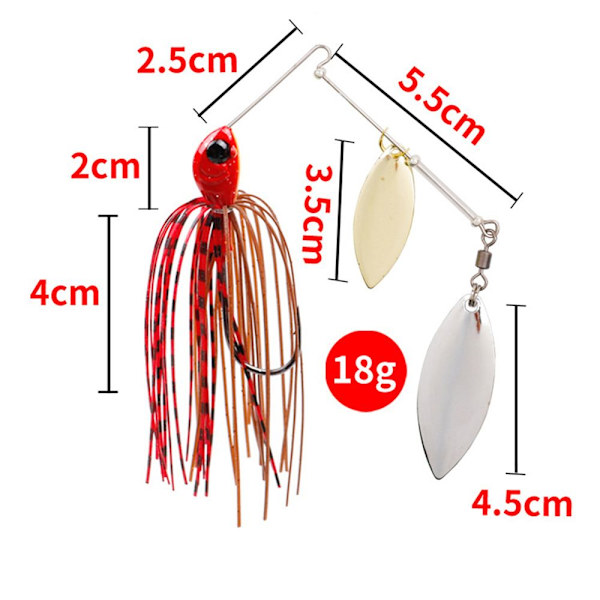 2kpl Paljettisyöttikalastusvälineet 18GCOLOUR B COLOR B 18GCOLOUR B