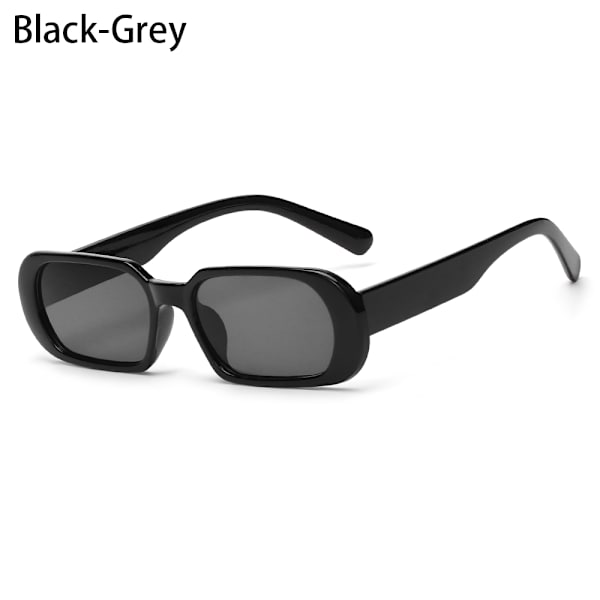 Naisten aurinkolasit Retro soikeat aurinkolasit MUSTA-HARMAA Black-Grey