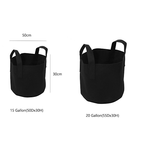 Root Container pyöreä kangasruukku 2 GALLONA (20DX20H) 2 Gallon(20Dx20H)