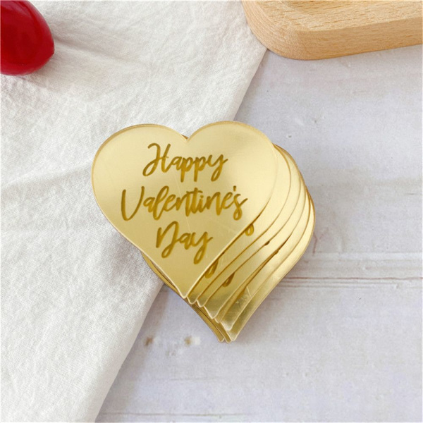 10 stk Cake Topper Tillykke med fødselsdagen GULD 2 GULD 2 gold 2