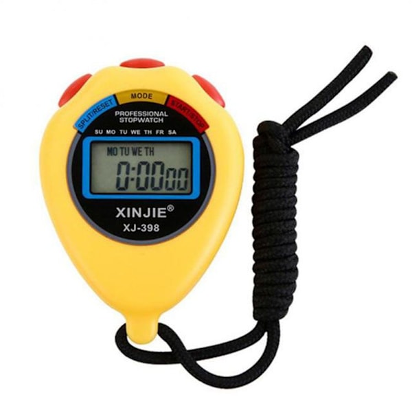 Digitaalinen LCD-sekuntikello elektroninen watch KELTAINEN Yellow