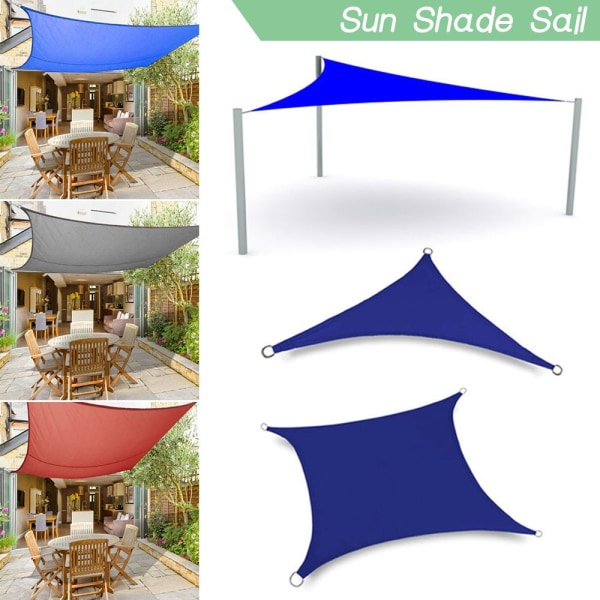 Sun Shade Sail Polyesteri UV Block PUNAINEN NELIKULMIO red
