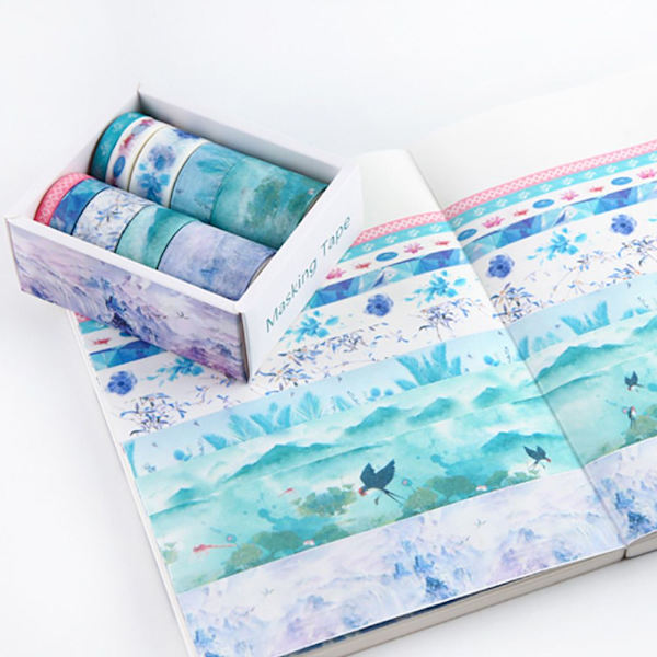 10 rullaa/ set Koristeeppi Paperiteippi DD D