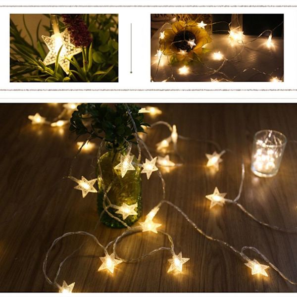 Jule LED Star String Light Lys String 3M 3M 3M