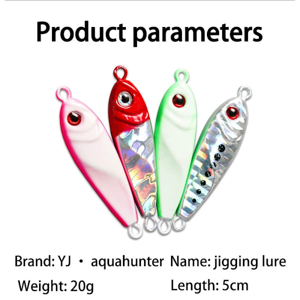 Metallikalastusviehe ilman koukkua Jig Bait 04 04 04