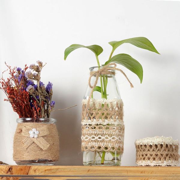 3/4 stk Naturlig Jute Hessian Jute E E