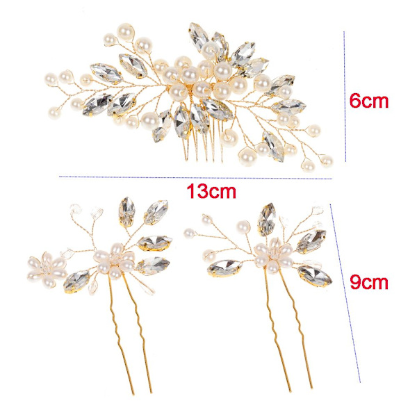 3kpl/ set Hiuskammat Flower Hiusneula KULTA gold