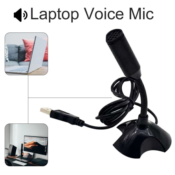 USB Mikrofon Högtalare Mic VIT white