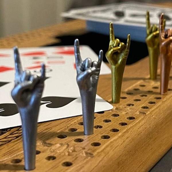 9st Game Pegs Cribbage Board Pegs ROCK AND ROLL ROCK AND ROLL Rock and roll