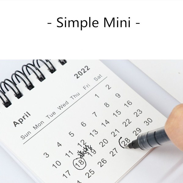 Skrivebordskalender Minikalender BLÅ blue