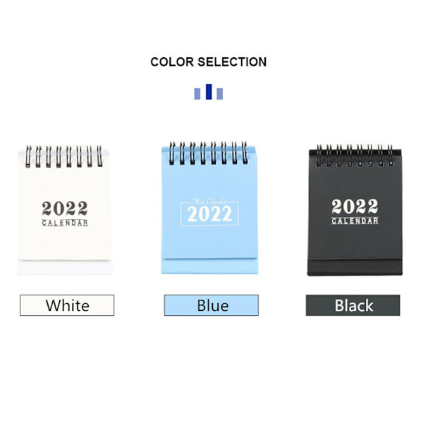 Skrivebordskalender Minikalender BLÅ blue