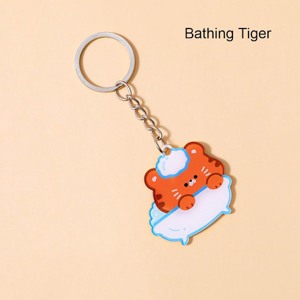 Tiger Nyckelring Väska Hänghänge BATHING TIGER BATHING TIGER Bathing Tiger