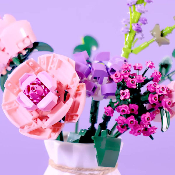 Byggeklodser Blomsterblomstbuket 3 3 3