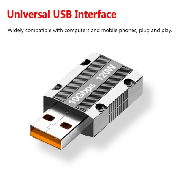 Type-c 3.1 till USB Adapter Snabbladdning 120W