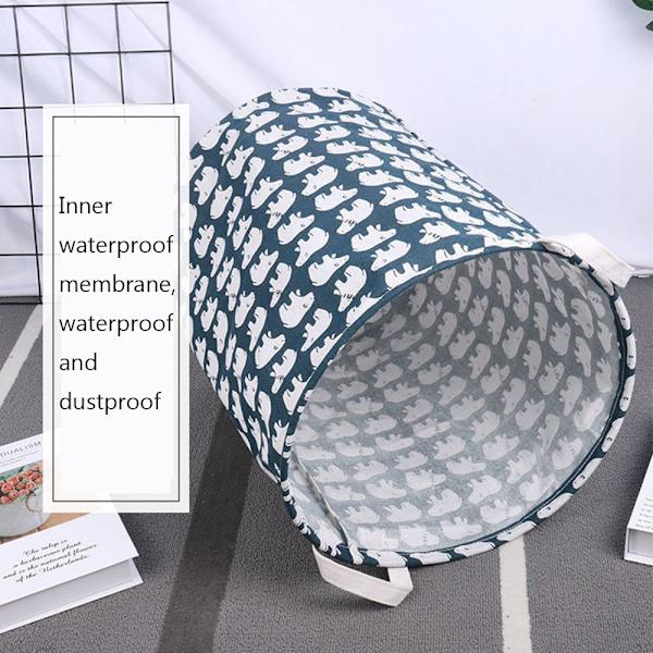 Anti-støv Big Storage Barrel Hamper Skitne klær Leker Folding 6